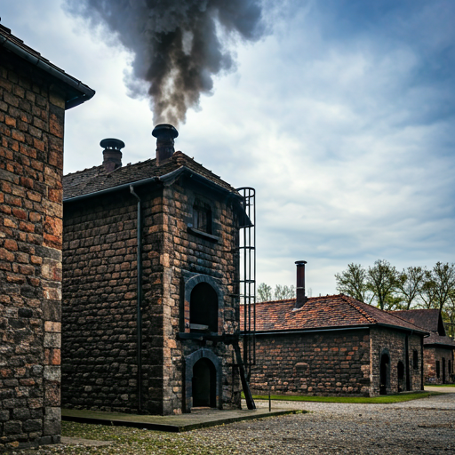 TThe ovens at a concentration camp during World War 2.